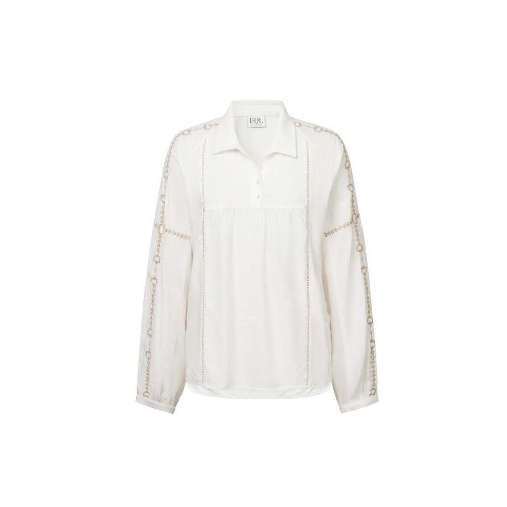 EQL by Kerrits Ladies Bit and Rein Embroidered Blouse Size Large